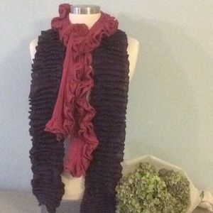 Two Ruffled Fashion Scarves